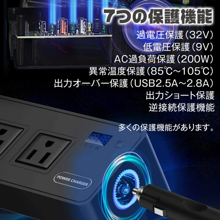 楽天市場 4時間限定5 Offクーポン カーインバーター 車載インバーター シガーソケット コンセント 12v 24v対応 6way 配線不要 車中泊 キャンプ 長距離ドライブ Ac 3口 Ac100v 160w Qc3 0 急速充電 Usbポート カーパーツ Katsunoki国際 楽天市場 4時間限定5 Offクーポン カーインバーター 車載インバーター シガーソケット コンセント 12v 24v対応 6way 配線不要 車中泊 キャンプ 長距離ドライブ Ac 3口 Ac100v 160w Qc3 0 急速充電 Usbポート カーパーツ Katsunoki国際