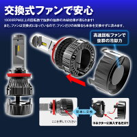 【定形外送料無料】バイクLEDヘッドライトフォグランプワンピース一体型ファンLED5000ルーメンCREEチップH4Hi/Lo5000Lmコンパクト