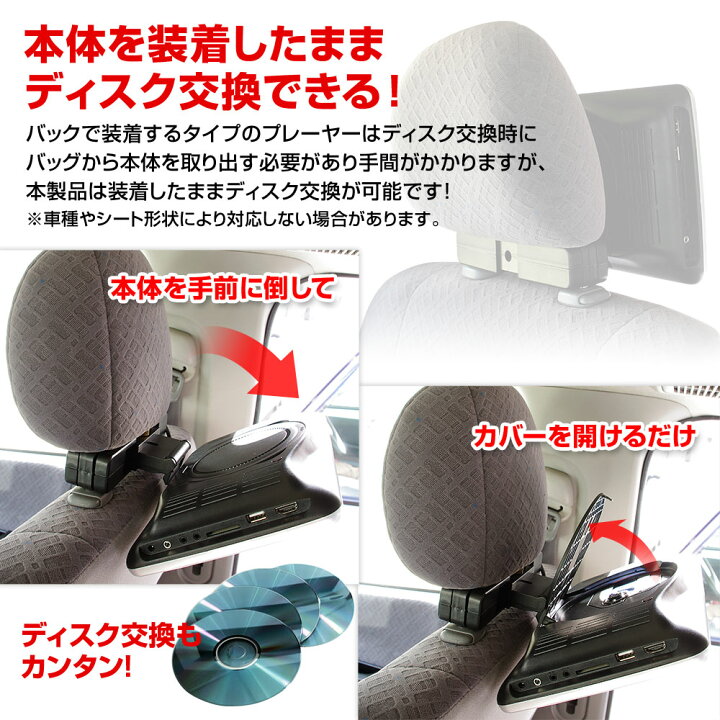 楽天市場】ヘッドレストモニター 2台セット ヘッドレスト モニター 2個 