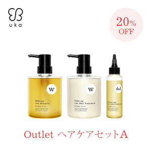 �y20%OFF�A�E�g���b�g�z�yuka�����z�w�A�P�A�Z�b�gA - uka Shampoo Wake up! Chubby Bottle 400mL / uka Hair Treatment Wake up! Chubby Bottle 400mL / uka Scalp Cleansing Deep & Light 100mL - �X�J���v �P�A ����P�A ���� �_���[�W