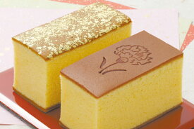 【4/24（金）受付迄は送料無料】【5/7～10お届け】【母の日ギフト】烏骨鶏かすていら（カーネーション・金箔）2本セット【うけいあん】