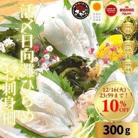 【12/16(火)23:59まで！店内最大30%OFF☆スーパーセール後夜祭開催中！】刺身 ひらめ お刺身 刺し身 さしみ 平目 ギフト 切り方レシピ付き お取り寄せ お取りせグルメ 和食 グルメ 海鮮 柵◆＜活〆日向灘ひらめのお刺身 約300g＞a040＃
