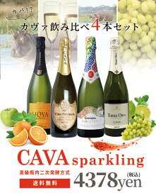 【送料無料】カヴァ カバ カヴァ カバ 4本 飲み比べ スペシャル セット 高級瓶内二次発酵方式D.O.カバ スパークリング辛口スペイン