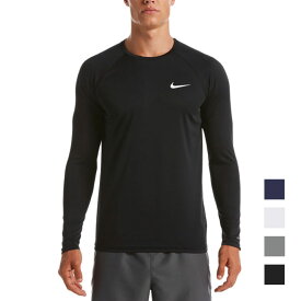 【送料無料】 【2025 SP SU 】 【NIKE SWIM公式】 NIKE SWIM ナイキ メンズ 男性 水着 フィットネス エッセンシャル ロングスリーブ ハイドロガード NESSA587 長袖 ラッシュガード UPF40+ S M L XL スイミング UV フットマーク