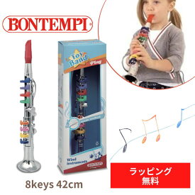 BONTEMPI ボンテンピ シルバー クラリネット 8keys 42cm 楽器 イタリア 子供 キッズ 男の子 女の子 3歳 4歳 5歳 324431