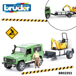 ybsOzLand Rover Def.S JCB VxZbg bruder u[_[ tBMAt H ͂炭  ~jJ[ j̎q av[g BR02593 lC  