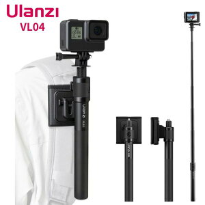 Ulanzi VL04 ���B��_ �o�b�N�p�b�N �X�g���b�v�}�E���g �N�C�b�N�����[�X �����Ȃ����B��_ GoPro�p/insta360 X5�p 1/4�C���`�l�W�t�� GoPro�p�A�_�v�^�[�t�� �x���N���X�g���b�v�t��