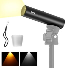 【5%OFF！】Ulanzi LM07 撮影用ライト LEDビデオライト 懐中電灯型 2000K-8000K 3段調光 超高輝度 デュアル色温度 撮影補助光 1/4インチネジ穴 防水 残量表示 2000mAh大容量電池 定常光ライト 小型 軽量 持ち運び便利 自撮り/商品撮影/動画撮影/停電/キャンプ 登山/屋外