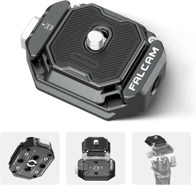 【期間限定12%オフ】FALCAM F38多穴 クイックシュー クイックリリースプレート カメラアクセサリー 1/4"ネジ 3/8"ネジアダプター アルカスイス対応 緩み防止 クイックマウント 三脚アクセサリー アルミ製 一眼レフ/雲台/三脚/Canon/Sony/Niko/ DJI Osmo Nano用