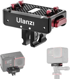 Ulanzi Insta360 ACE/ACE PRO/ONE S/ONE R用 磁気アダプターマウント クイックリリースマウント 磁気クイックリリースベース 1/4ネジ穴 三脚用 折りたたみ式 磁気マグネット 三脚マウント アルミ製 耐衝撃性