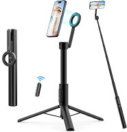 【期間限定5%OFF！】Ulanzi MagSafe式自撮り棒 164cm スマホ三脚 スマホホルダー MagSafeに対応 セルカ棒…