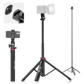 【期間限定12%OFF】Ulanzi MT-89 撮影用 ライトスタンド 撮影用スタンド 三脚 アルミ製 38-200cm クイックシュー付き 180°回転 1/4ネジ付き 7段伸縮リングライトスタンド 写真/ビデオ撮影/スタジオ照明 40wcobライトに対応 スマホ/カメラ/アクションカメラ兼用 持ち運び便利