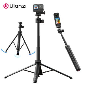 �y����15��OFF�zUlanzi TT24 �J�����p�O�r �l�r ���B��_ �����^�b�`�����W�J Cka�N�C�b�N�����[�X 146cm 7�i�K�L�k 360�x��]�_�� 1/4�l�W �y�� �����^�ѕ֗� �O�r/��r���p insta360 x5 GoPro pocket3�Ή� vl