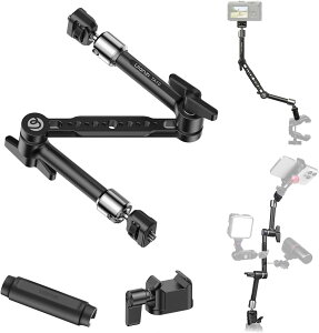 �y20�{�|�C���g�I�zUlanzi 43cm �}�W�b�N�A�[�� �O�i�� �f���A���{�[���w�b�h �ω׏d4.5KG ������ �J�������j�^�[�}�E���g NATO���[�� 360�x/90�x���� 1/4�C���` 3/8�C���` �l�W�� ARRI�Ή� POV�B�e ����