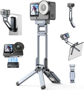�y�V�� 5%OFF�zUlanzi MA37 DJI Osmo Action 6/5 Pro/5/4/3/Nano�Ή� ���@�\�N�C�b�N�����[�X�O�r �}�O�l�b�g�� 5WAY�X�^���h �莝���E���E�݂艺���Ή� �A���J�X�C�X�݊� 1/4�C���`�l�W�� 360°��] 180°�`