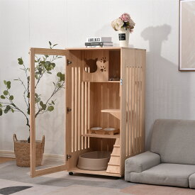 【2025最新】猫 ケージ キャットケージ 3段 木製フレーム 広々 大型 猫ゲージ 高おしゃれ キャットハウス ネコ ハウス 多段 留守番 保護 脱走防止 多頭飼い