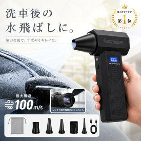 6%OFF!＼楽天連続1位!／【洗車好きに人気】エアダスター 充電式 電動 超強力 ブロワー 小型 洗車 充電式エアダスター 200,000RPM高速回転 風量4階調整 最大風速100m/s 高輝度LED付き 照明 コードレス エアーダスター PC掃除 キーボード掃除機
