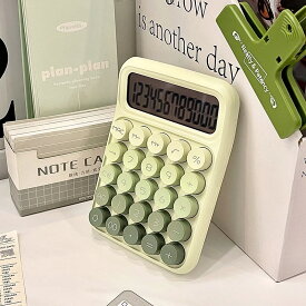 【SNSで話題！】電卓 おしゃれ 10桁　12桁 透明　不透明　計算機 機械式 大きい かわいい 丸ボタン グラデーション LCDディスプレイ 計算機 滑り止め 持ち運び便利 簿記 日常 オフィス 家庭 学校用 ハンドヘルド計算機 事務用品 電子文具 雑貨 小物