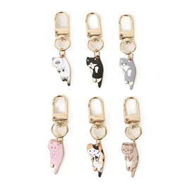 【シール帳につけれる】キーホルダー 猫 猫雑貨 シール帳 アクセサリー ミニキーホルダー ちびキーホルダー ネコチャーム ねこキーホルダー 猫グッズ 合金 飾り物 おしゃれ キュート 可愛い 雑貨 にゃんこ キーリング ネコ 小学生 プレゼント 猫型 ねこ好き 猫好き ネコ好き