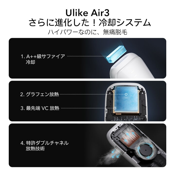 楽天市場】Ulike 公式 IPL 光美容器 Air3 全身脱毛器 サファイア 