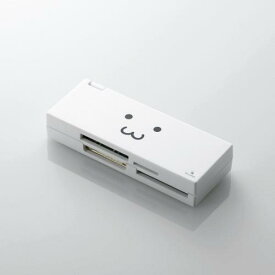【正規代理店】 エレコム MR-C23WHF1 カードリーダー USB2.0 ケーブル収納タイプ ホワイトFACE メモリリーダライタ ケーブル収納 SDXC対応 SD+MS+XD対応 ホワイト顔