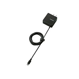 【正規代理店】 エレコム MPA-ACMBC154BK USB 充電器 ACアダプター コンセント [ スマホ & IQOS & glo 対応 ] microUSB 急速充電器 折畳式プラグ ブラック スマートフォン タブレット用AC充電器 ケーブル一体型 1.8A出力 1.5m