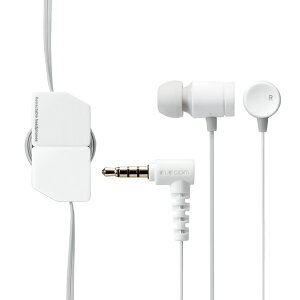 【正規代理店】 エレコム EHP-FR10CMWH ステレオイヤホン マイク付き 巻取り イヤホン 3.5Φ カナル型 φ3.5mm Fast Music FR10CM 9.2mmドライバー 巻取 ホワイト ELECOM 6カ月保証 密閉型 マイク有 巻き取り