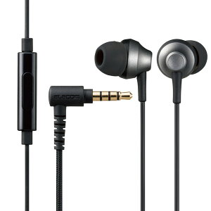 【正規代理店】 エレコム EHP-FS12CMBK ステレオイヤホン 高耐久 マイク付き カナル イヤホン カナル型 φ3.5mm Fast Music FS12C 10.0mmドライバー 高耐久ケーブル ブラック ELECOM 6カ月保証 音楽 密閉型