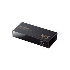 【正規代理店】 エレコム DH-SW8KBD21BK HDMI 切替器 2入力1出力/1入力2出力 双方向切替可 8K 60Hz 4K 120Hz HDMI2.1 手動 切り替え器 電源不要 セレクター ブラック