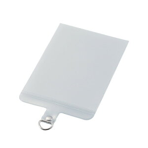 【正規代理店】 エレコム P-STHD1CAMCR ストラップホールシート カードスリーブタイプ 1口タイプ Mサイズ 1枚入り ストラップ ホール シート スマホ 肩掛け に使える マットクリア ELECOM ネックス