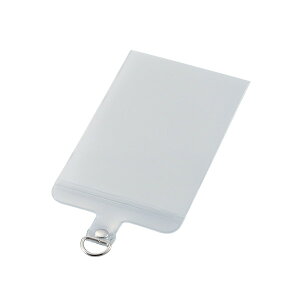【正規代理店】 エレコム P-STHD1CASCR ストラップホールシート カードスリーブタイプ 1口タイプ Sサイズ 1枚入り ストラップ ホールシート スマホ 肩掛け に使える マットクリア ELECOM ネックス