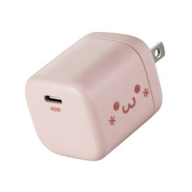 【正規代理店】 エレコム EC-AC13APF AC充電器 USB Power Delivery 45W USB-C1ポート ピンクフェイス