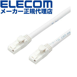 �y���K�㗝�X�z �G���R�� LD-GPAT/WH5/RS Cat6A�Ή� LAN�P�[�u�� PoE�Ή� �����P�[�u�� �C���^�[�l�b�g�P�[�u�� �P�[�u�� EU RoHS�w�ߏ��� �ܐ܂�h�~ �ȈՃp�b�P�[�W�d�l ������ �z���C�g 5m ELECOM �z