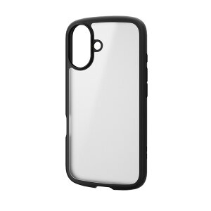 �y���K�㗝�X�z �G���R�� PM-A24ATSLFCSBK iPhone 16 �P�[�X �n�C�u���b�h �Ռ��z�� �y�� ���^ �J���������Y�ی�݌v �X�g���b�v�z�[���t �w�ʃ}�b�g�N���A TOUGH SLIM LITE �u���b�N ELECOM ���i��