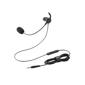 【正規代理店】 エレコム HS-EP21MTBK ヘッドセット 片耳 有線 3.5mm 接続 カナル型 マイク付き 高音質 音量調整 ミュート機能 【 Windows Mac Chrome LINE ZOOM Meet Teams Webex 対応 】 ブラック