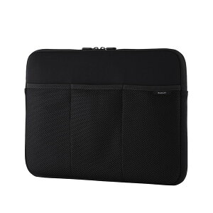 【正規代理店】 エレコム BM-IB3PT15BK パソコンケース 15.6インチ メッシュポケット×3 撥水 薄型 耐衝撃 ダブルファスナー 【 MacBook Air / Pro Dell HP Lenovo など ~15.6インチ 】 ブラック