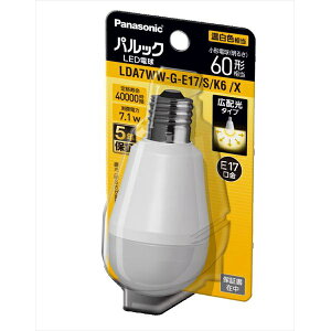 Panasonic �p�i�\�j�b�N LED�d�� �p���b�N LDA7WWGE17SK6X E17 ��ʓd���` 60W���� �����F �L�z���^�C�v