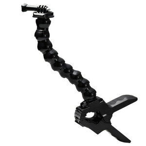 【2個セット】エレコム AC-MBGNCP01BK GoPro HERO9 / 8 / 7 / 6 / 5 / MAX用 マウント グースネック型 360度回転 多関節フレキシブルアーム 折り曲げ可能 厚み0.6〜5cm対応 ブラック 高品質