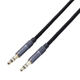 【3個セット】エレコム AX-35MA20BK ステレオミニプラグ AUX オーディオケーブル φ3.5mm 2m 高耐久 【 イヤホンジャック付き iPod iPhone iPad Android ヘッドホン 車 各種対応 】 ブラック