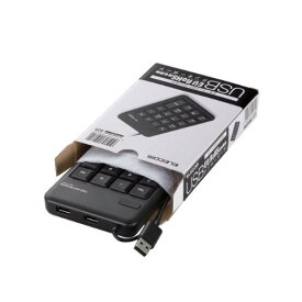 【4個セット】ELECOM テンキーパッド メンブレン USB 2.0 HUB付 ブラック Rohs