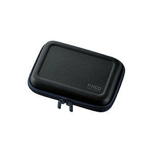【2個セット】エレコム HDC-SH002BK ポータブルHDDケース セミハード Lサイズ HDD落下防止ネット付 ブラック 高品質