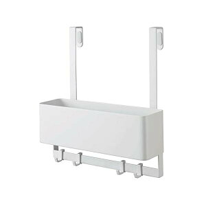 山崎実業 Yamazaki フック付き ひっかけ 下駄箱扉 収納ラック ホワイト 約W24XD10XH26 扉用フック使用時/付属フックなし スマート smart 傘 シューズケアグッズ 収納 玄関収納 5536 小物 エントランス