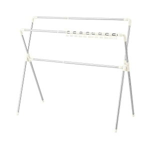 ベストコ ステンレス 布団干し 縦横伸縮 コンパクト 幅101~152×奥行70×高さ88~125cm ライトグレー NY-272 室内干し 室内 布団 洗濯用品 スリム 洗濯物干し 物干しスタンド 折りたたみ 洗濯 洗濯干