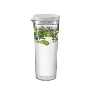 HARIO ハリオ フリーザーポットJUSIO 実用容量1100ml ホワイト トライタン 割れにくい 熱湯・食洗器OK 冷水筒 日本製 FPJ-11-W お茶ポット 水出しポット プレゼント 食洗機対応 スリム キッチン 品番