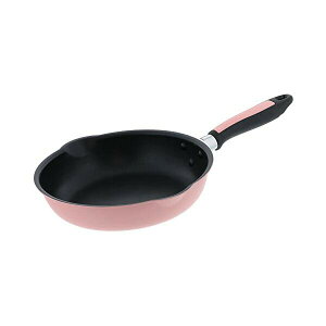 【10個セット】 ベストコ フライパン 24cm ピンク 軽わざパン ふっ素樹脂加工 IH ガス火 オール熱源対応 両口 NQ-0092 カリーノ 深型フライパン 深型 小さめ 長持ち 新生活 炒め鍋 かわいい こび