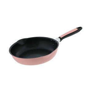 ベストコ フライパン 26cm ピンク 軽わざパン ふっ素樹脂加工 IH ガス火 オール熱源対応 両口 NQ-0093 カリーノ 深型フライパン 深型 小さめ 長持ち 新生活 炒め鍋 かわいい こびりつきにくい お