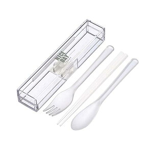 【3個セット】 岩崎工業 トリオセット とっても強いケース入り 食洗機対応 ホワイト 幅19×奥行4.2×高さ3.3cm H-610 WH 弁当箱 キッチン イワサキ スプーン 高校生 行楽用品 フォーク 高品質