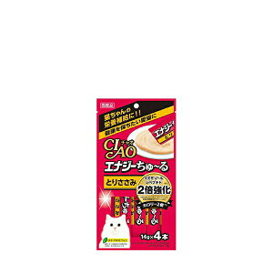 【12個セット】 いなば チャオ エナジー ちゅ る とりささみ 14g×4本 ペースト 国産品 おやつ SC-163 いなばペットフード チュール CIAO 緑茶消臭成分配合 SC163 猫用ふりかけ ちゃおちゅーる キャ