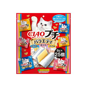 【6個セット】 いなば チャオ プチ バラエティ 8g×25個 ゼリー おやつ TSC-156 いなばペットフード CIAO 緑茶消臭成分配合 TSC156 大袋タイプ 猫用ふりかけ キャットフード 猫おやつ エクプラ特選