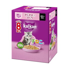 【6個セット】 マースジャパンリミテッド カルカンパウチ 12ヵ月までの子ねこ用 かにかま入りまぐろ 60g×8